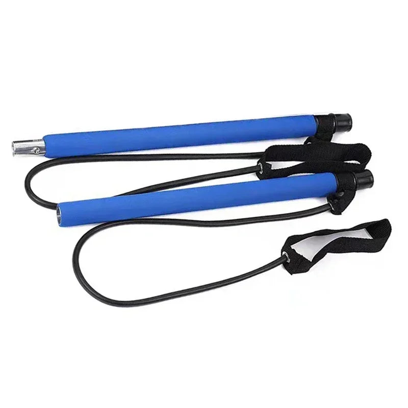 Barra de Pilates Portátil — Kit con Bandas de Resistencia